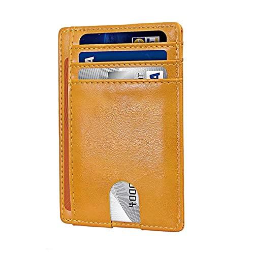 Porta-cartões masculinos carteira porta-cartões anti-roubo RFID moda simples cor sólida