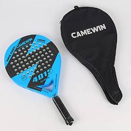 SIKAI CASE Raquete de tênis de praia, raquete de tênis de praia profissional de fibra de carbono, face EVA macia, equipamento unissex com bolsa de raquete de tênis (azul)