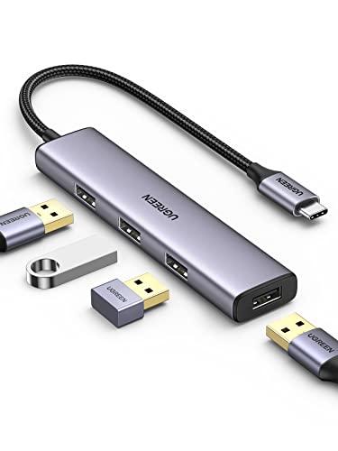 UGREEN Hub USB C 4 portas, adaptador USB C de alumínio com 4 portas USB 3.0 A para MacBook Pro/Air iMac iPad Pro Dell Chromebook e mais
