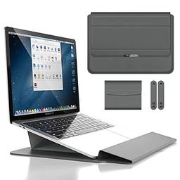 SZAMBIT Capa de laptop de 15-15.6" Compatível com MacBook Pro 16,Capa Protetora à Prova D'água para Laptop Compatível com ThinkPad E152021/ThinkBook 15 2021/ThinkPad E14,com Bolsa Acessória,Cinza