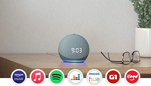Novo Echo Dot (4ª geração): Smart Speaker com Relógio e Alexa - Cor Azul