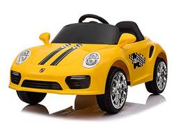 Carro Elétrico InfantilEsporte Luxo Amarelo, Bang Toys