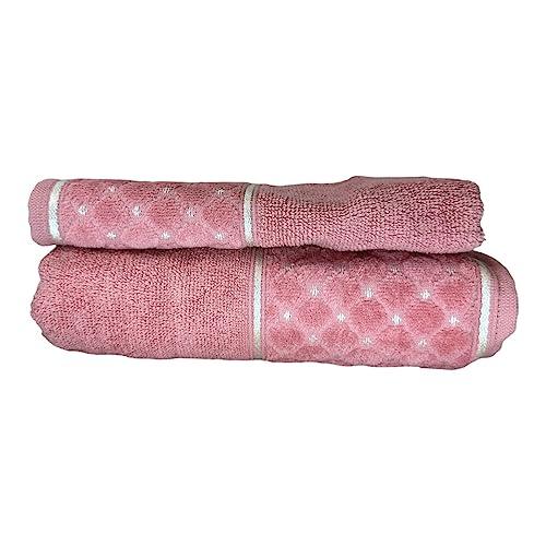 jogo toalhas 2 peças banho e rosto safira gramatura 420 (blush)