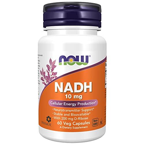 NADH 10MG com 200MG Ribose (60 Cápsulas Veganas) - Now Foods