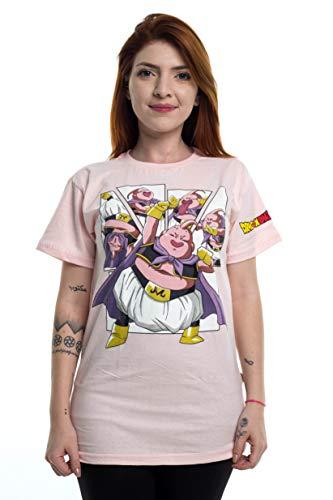 Camiseta Dragon Ball Super Majinbu, Piticas, adulto e infantil unissex, Rosa, 8
