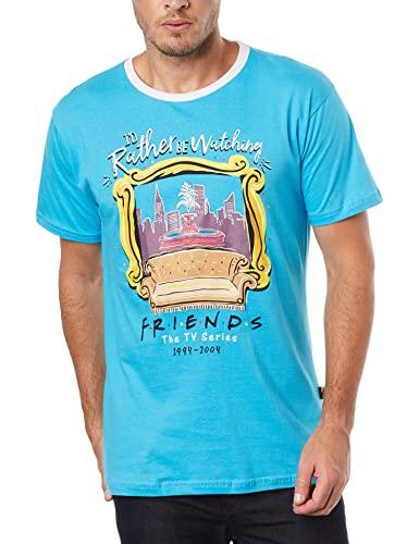 Camiseta Friends Sofá, Piticas, Adulto Unissex, Azul, GG