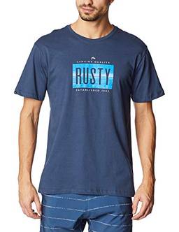 Rusty Camiseta Silk Mc By The Sea Masculino, P, Azul Marinho