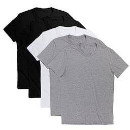 Kit com 5 Camisetas Básicas Masculina T-shirt Algodão (Kit 2, M)
