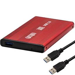 Case Usb 3.0 Hd Externo 2.5 Metal Notebook Console Pc Cor:Vermelho