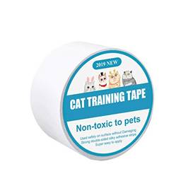 POPETPOP Fita anti-arranhão para gatos, transparente, autoadesiva, para adestramento de gatos, fita protetora de carpete, sofá, portaPOPETPOP 100X9.5cm transparente 18X54R1S1RDT036596SEL