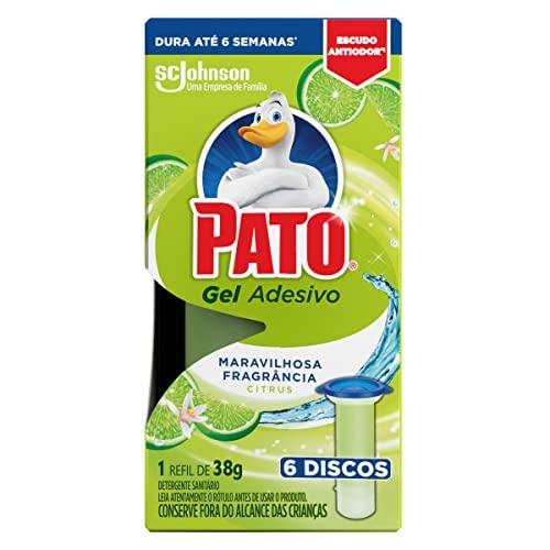 Pato Desodorizador Sanitário Gel Adesivo Citrus Refil 6 Discos