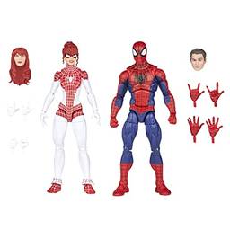 Bonecos Marvel Legends Series, 2 Figuras 15 cm - Homem-Aranha e Marvel’s Spinneret - F3456 - Hasbro, Branco, azul e vermelho