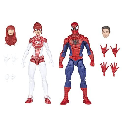 Bonecos Marvel Legends Series, 2 Figuras 15 cm - Homem-Aranha e Marvel’s Spinneret - F3456 - Hasbro, Branco, azul e vermelho