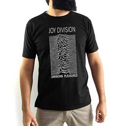 Camiseta Masculina Joy Division Unknown Pleasures Preta Tamanho:G;Cor:Preto