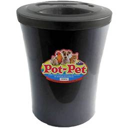 Kit Pot Pet com Concha 10L e 5kg Preto Pet Injet para Cães