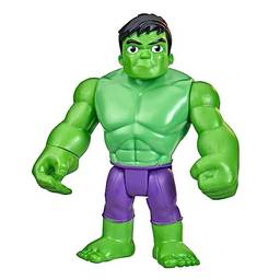 Boneco Marvel Spidey And His Amazing Friends, Figura de Herói 10 cm - Hulk - F3996 - Hasbro, Verde e roxo