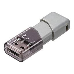 PNY Unidade flash USB 3.0 Turbo Attache 3 de 256 GB, cinza