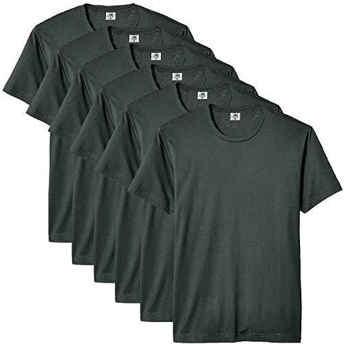 Kit com 6 Camisetas Masculina Básica Algodão Part.B Premium (Verde, GG)