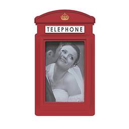 Porta Retrato Em Mdf Recortado E Decorado No Tema Cabine Telefônica De Londres Para 1 Foto 10x15cm Kapos Multicor
