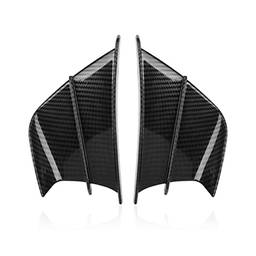 Asa Lateral,Sailsbury Universal motocicleta asa lateral fibra de carbono preto brilhante painel lateral winglets carenagem asa lateral kit um par substitutos para s1000rr v4 zx-10r r1 moto esportivo c