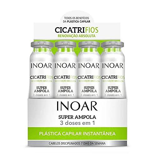 Inoar Kit Super Ampola CicatriFios Plástica Capilar 45 ml 12 unidades, Inoar