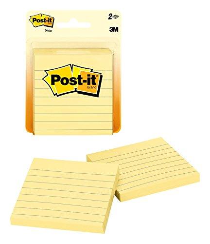 Post-it Notes, 7,6 x 7,6 cm, 2 blocos, notas adesivas favoritas número 1 dos EUA, amarelo canário, remoção limpa, reciclável (630PK2)