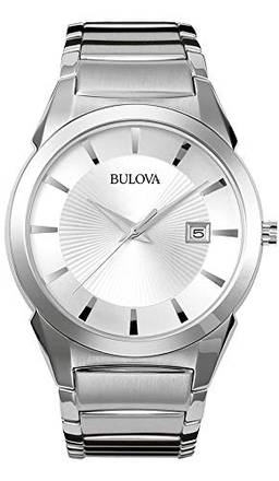 Relógio masculino Bulova 96B015, 38 mm, aço inoxidável
