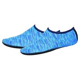 Baoblaze Sapatos De água Antiderrapante Praia Surf Aqua Meias Slip-On - Azul M