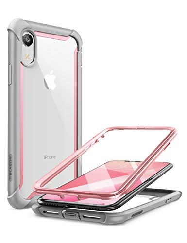 i-Blason Ares, Capa Capinha Protetora para iPhone XR 2018, Capa Robusta Transparente para o Corpo Inteiro, com Protetor de Tela embutido (Rosa)