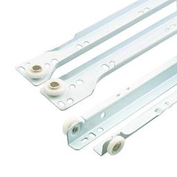 Prime-Line Kit deslizante de gaveta MP7210, 35 cm, trilhos de aço, revestimento em pó branco, (1 conjunto)