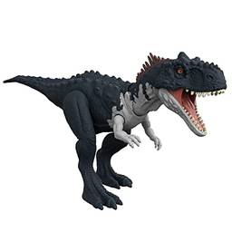 Jurassic World Dinossauro de brinquedo Rajasaurus Ruge, HDX45, Multicolorido