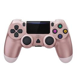 Controle Compatível Com Playstation 4, Dualshock Controle Sem Fio Bluetooth Com PS4 (Rosa ouro)