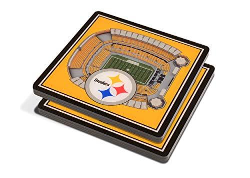 YouTheFan Porta-copos NFL Pittsburgh Steelers 3D StadiumViews, 10 x 10 cm