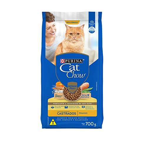 Purina Ração Gatos Adultos CAT CHOW Castrados sabor Frango 700g, Todos os Tamanhos
