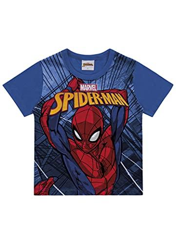 Camiseta Spider-Man, Meninos, Fakini, Azul, 2