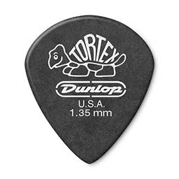 Palheta Dunlop 498P1.35 Tortex® Jazz III XL, preto, 1,35 mm, pacote com 12