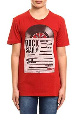 Colcci Fun Camiseta Estampada: Rock Star, 6, Vermelho Labelle