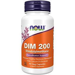 NOW Foods - DIM 200 Suporte de desintoxicação de diindolilmetano - 90 cápsulas vegetais