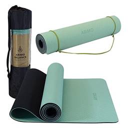 ARIMO Tapete Yoga Mat Plus Antiderrapante TPE Ecológico Biodegradável Todos Os Tipos de Yoga/Pilates 183 x 66 cm x 6 mm (Mint)