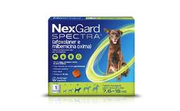 Nexgard Spectra Antipulgas e Carrapatos para Cães de 7,6 a 15kg, Marrom