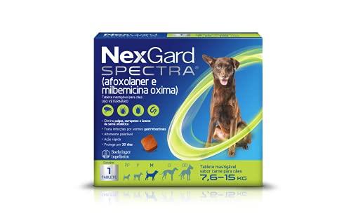 Nexgard Spectra Antipulgas e Carrapatos para Cães de 7,6 a 15kg, Marrom