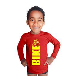 Camisa Praia Piscina Proteção UV50+ Masc Run Kids BK - Vermelha - 6 anos