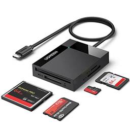 UGREEN Leitor de cartão SD adaptador de cartão USB C para SD CF TF MS 4 em 1, leitor de cartões de memória de câmera de alta velocidade de 5 Gbps, leitura de 4 cartões simultaneamente para SDHC, SDXC, Micro SD, Micro SDXC, MS Pro, CF