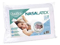 Travesseiro Nasalatex, Duoflex, 100% algodão, Branco, para fronha 50cmx70cm