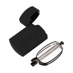 EXCEART Óculos de Leitura de Dobramento 200 Black Frame Homens Mulheres Óculos de Leitura Óculos Para Presbiopia Velhos Leitores Óculos