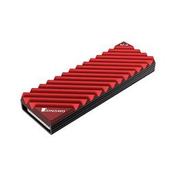 Dissipador de calor Zwbfu, radiador M.2-3 M.2 SSD dissipador de calor de alumínio, design sem ferramentas, radiador com almofada térmica compatível com SSD M.2 2280 vermelho