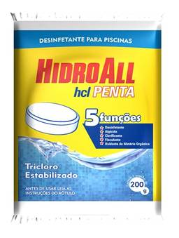 Cloro para piscinas hcl Penta HidroAll pastilha 200g