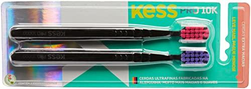 KESS Pack com 2 Escovas Dentais Pro 10K Extra Macias