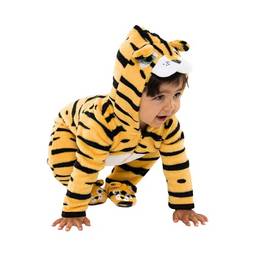 Pijama Macacão Infantil Fleece Felpudo de Biichinhos (24 Meses, Tigre)