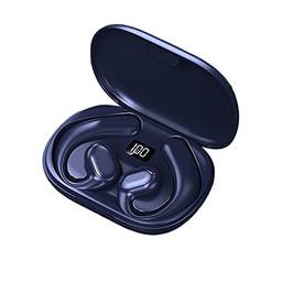SZAMBIT Fones de Ouvido de Condução óssea,Bluetooth 5.2 de Fones de Ouvido Sem Fio à Prova D'água,Fones de Ouvido Abertos,Fone de Ouvido de Cancelamento de Ruído para Condução de Ciclismo (azul)